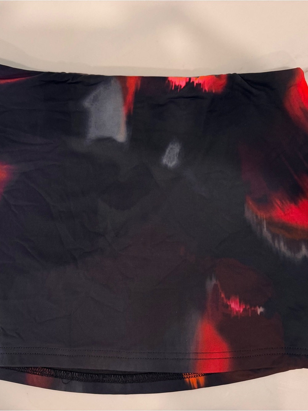Black Red Abstract Athletic Skort